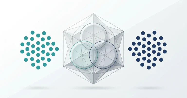 Ilustração editorial de dois grupos amostrais equilibrados sendo planejados para uma comparação estatística com precisão adequada.