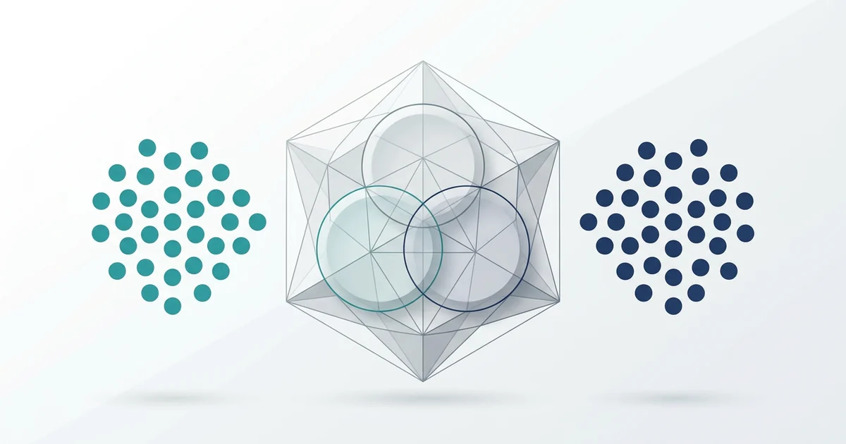 Ilustração editorial de dois grupos amostrais equilibrados sendo planejados para uma comparação estatística com precisão adequada.